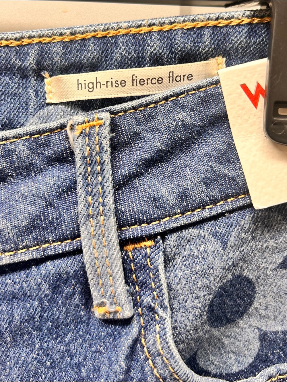 NWT Wrangler Fierce Flare High Rise Floral Jeans California Daisy 18 34x30 - Picture 9 of 9